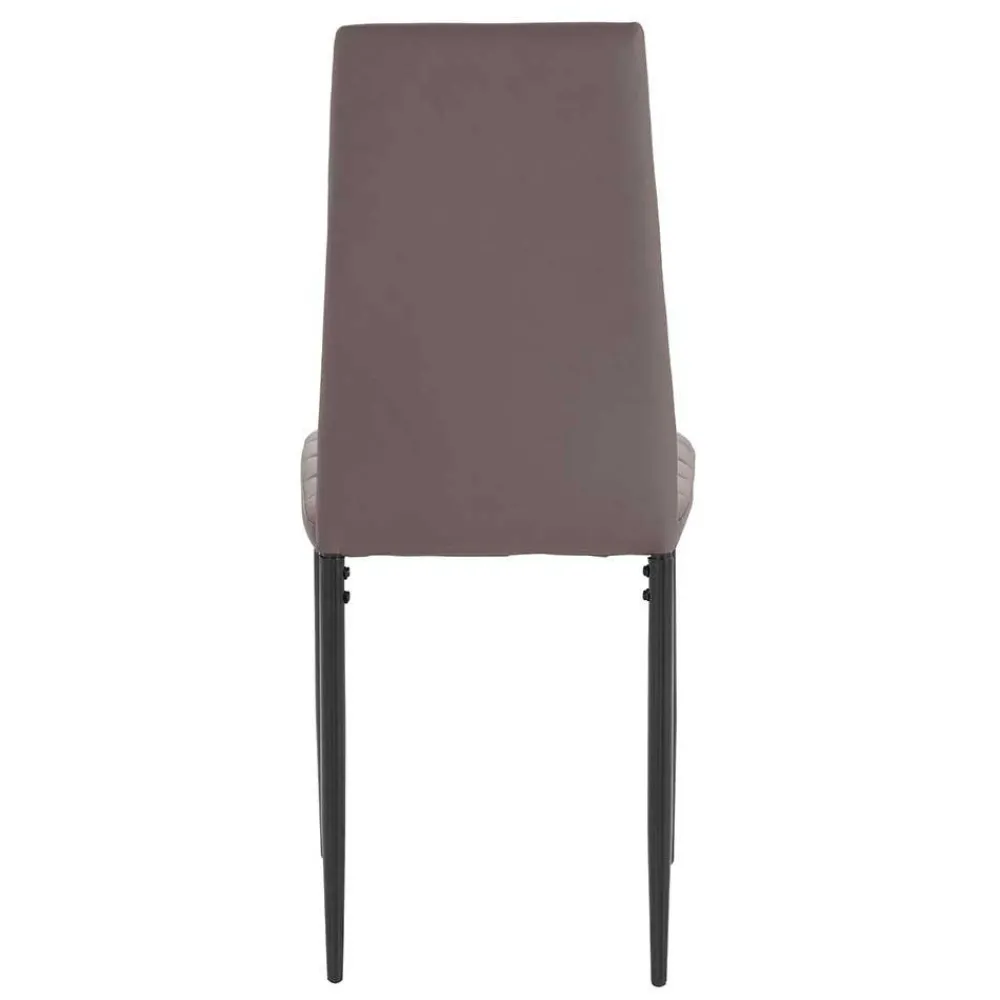 Wohnen Kunstlederstühle in hellem Braun - Matieu (4er Set)