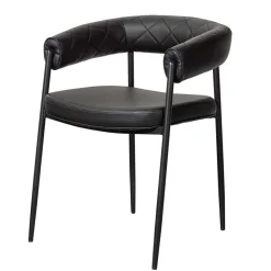 Wohnen Wohnzimmerstühle*Kunstlederstühle in Schwarz - Austral (2er Set)