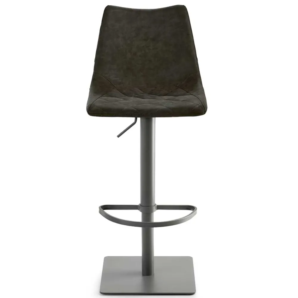 Wohnen Kunstleder-Tresenstuhl in Schwarz - Derict