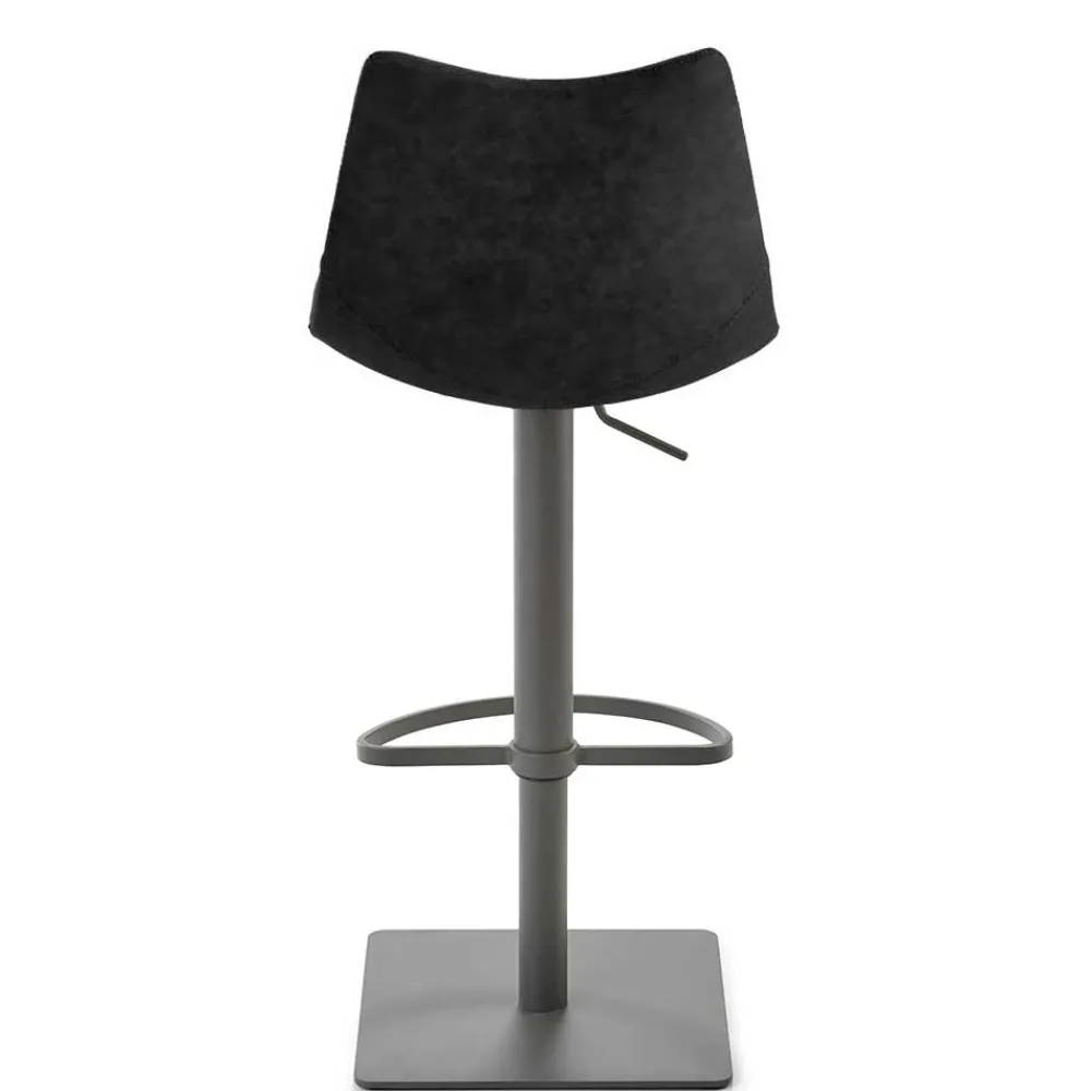 Wohnen Kunstleder-Tresenstuhl in Schwarz - Derict