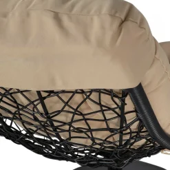 Wohnen Kunstrattan Drehsessel in Schwarz - Ojeva