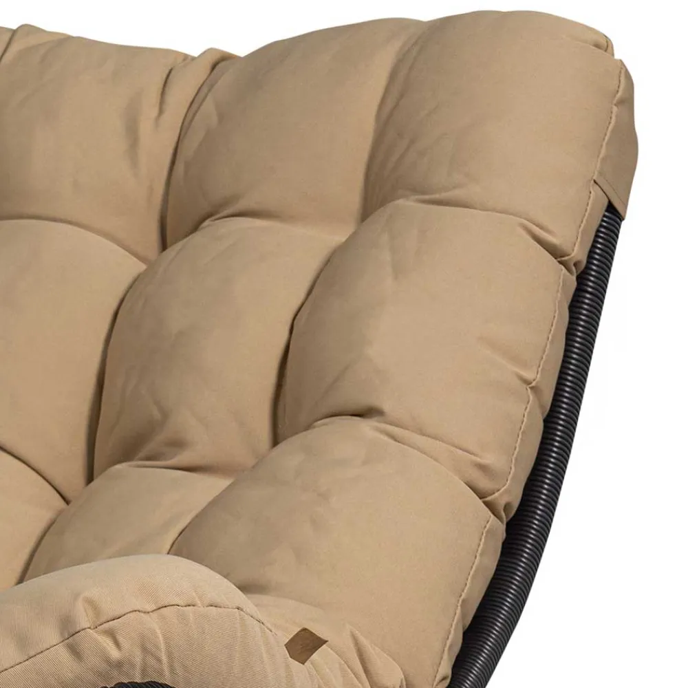 Wohnen Kunstrattan Drehsessel in Schwarz - Ojeva