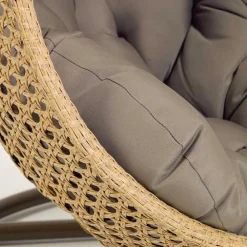 Wohnen Kunstrattan Hängesessel in Naturoptik Beige - Trokania