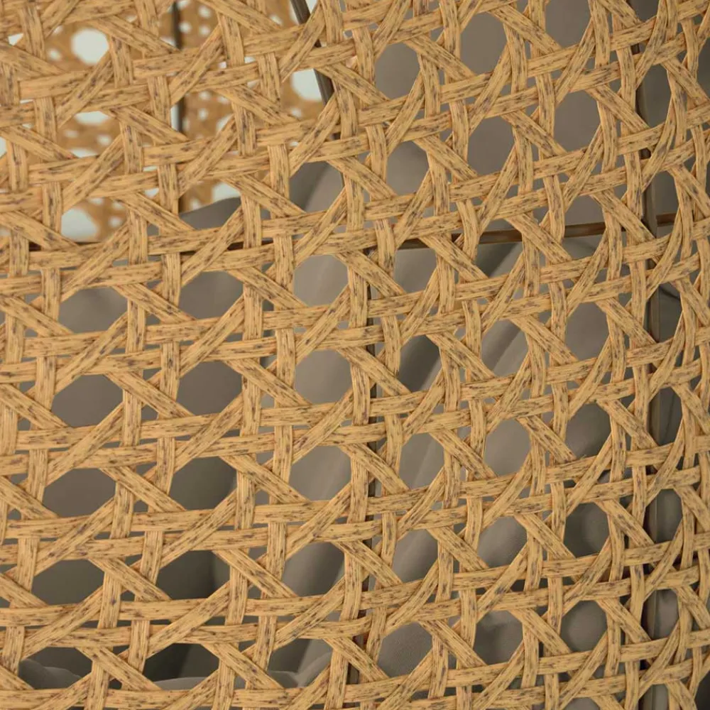 Wohnen Kunstrattan Hängesessel in Naturoptik Beige - Trokania