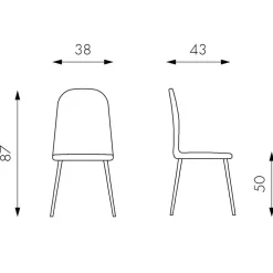 Wohnen Kunstrattan Schalenstuhl in Braun Macorys mit Stahl Gestell Weiß (4er Set)