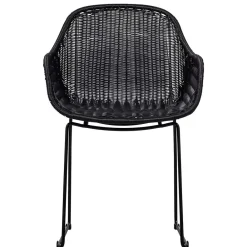 Wohnen Kunstrattan Stühle in Schwarz - Delhia (2er Set)