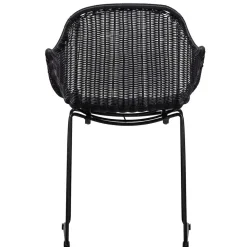 Wohnen Kunstrattan Stühle in Schwarz - Delhia (2er Set)