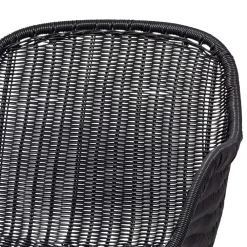 Wohnen Kunstrattan Stühle in Schwarz - Delhia (2er Set)