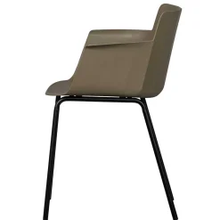 Wohnen Stühle*Kunststoff Armlehnenstühle in Graubraun - Cayro (4er Set)