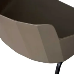 Wohnen Stühle*Kunststoff Armlehnenstühle in Graubraun - Cayro (4er Set)