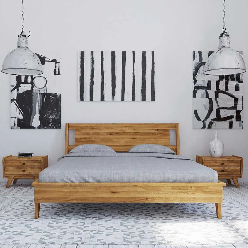 Wohnen Kurzes Bett mit Unterlänge 190 cm - Hardus (dreiteilig)