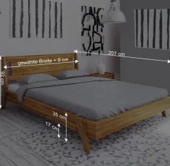 Wohnen Kurzes Bett mit Unterlänge 190 cm - Hardus (dreiteilig)