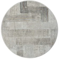 Wohnen Kurzflor Teppich in Rund 120cm - Elixar