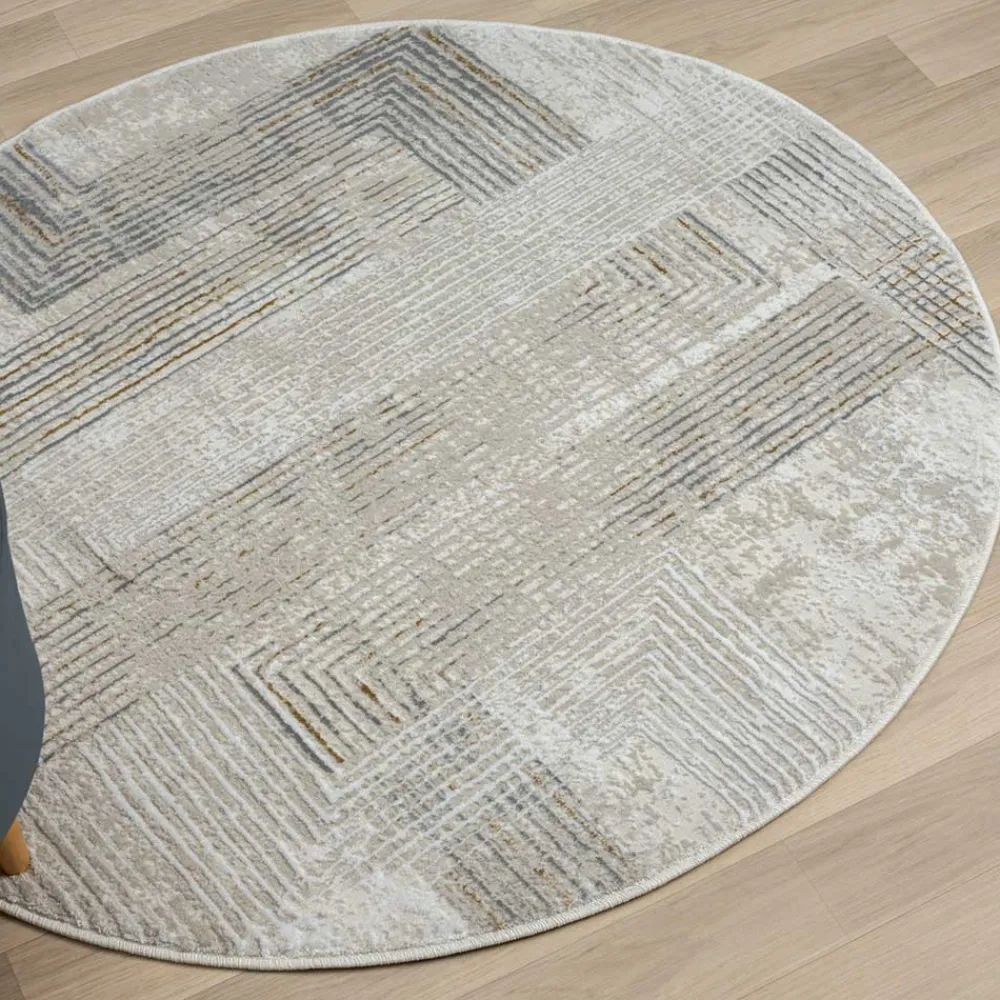 Wohnen Kurzflor Teppich in Rund 120cm - Elixar