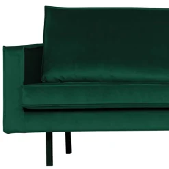 Wohnen L Form Sofa Rundecke in Grün Samt - Distroit