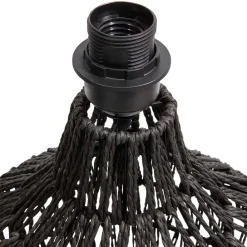 Wohnen Lampenfuß aus Metall mit Papierkordel Geflecht - Notana