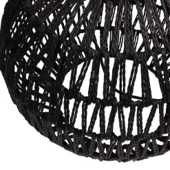 Wohnen Lampenfuß aus Metall mit Papierkordel Geflecht - Notana