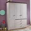 Wohnen Kinderkleiderschränke|Babyzimmerschränke*Landhaus Baby Kleiderschrank mit Schubladen - Rimesca