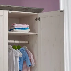 Wohnen Kinderkleiderschränke|Babyzimmerschränke*Landhaus Baby Kleiderschrank mit Schubladen - Rimesca