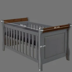 Wohnen Kindermöbel|Kinderbetten*Landhaus Babybett aus Kiefer zweifarbig - Sibiuta