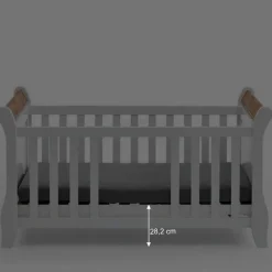 Wohnen Kindermöbel|Kinderbetten*Landhaus Babybett aus Kiefer zweifarbig - Sibiuta