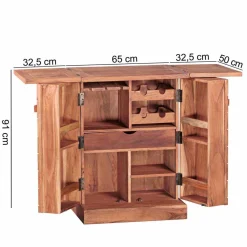 Wohnen Landhaus Barschrank Oridano aus Holz Akazie massiv