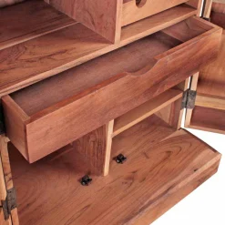 Wohnen Landhaus Barschrank Oridano aus Holz Akazie massiv