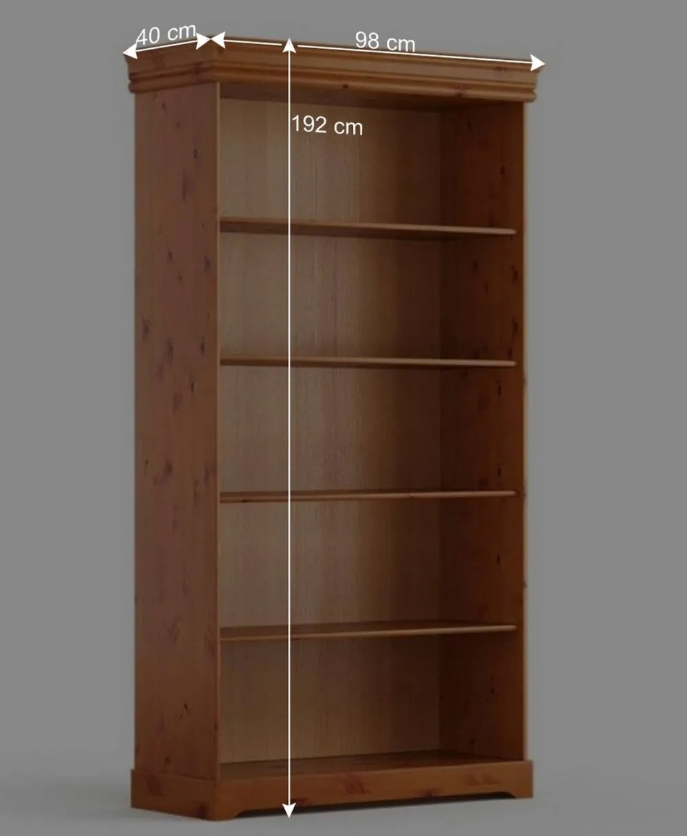 Wohnen Landhaus Bücherregal aus Kiefer Massivholz - Lusanne