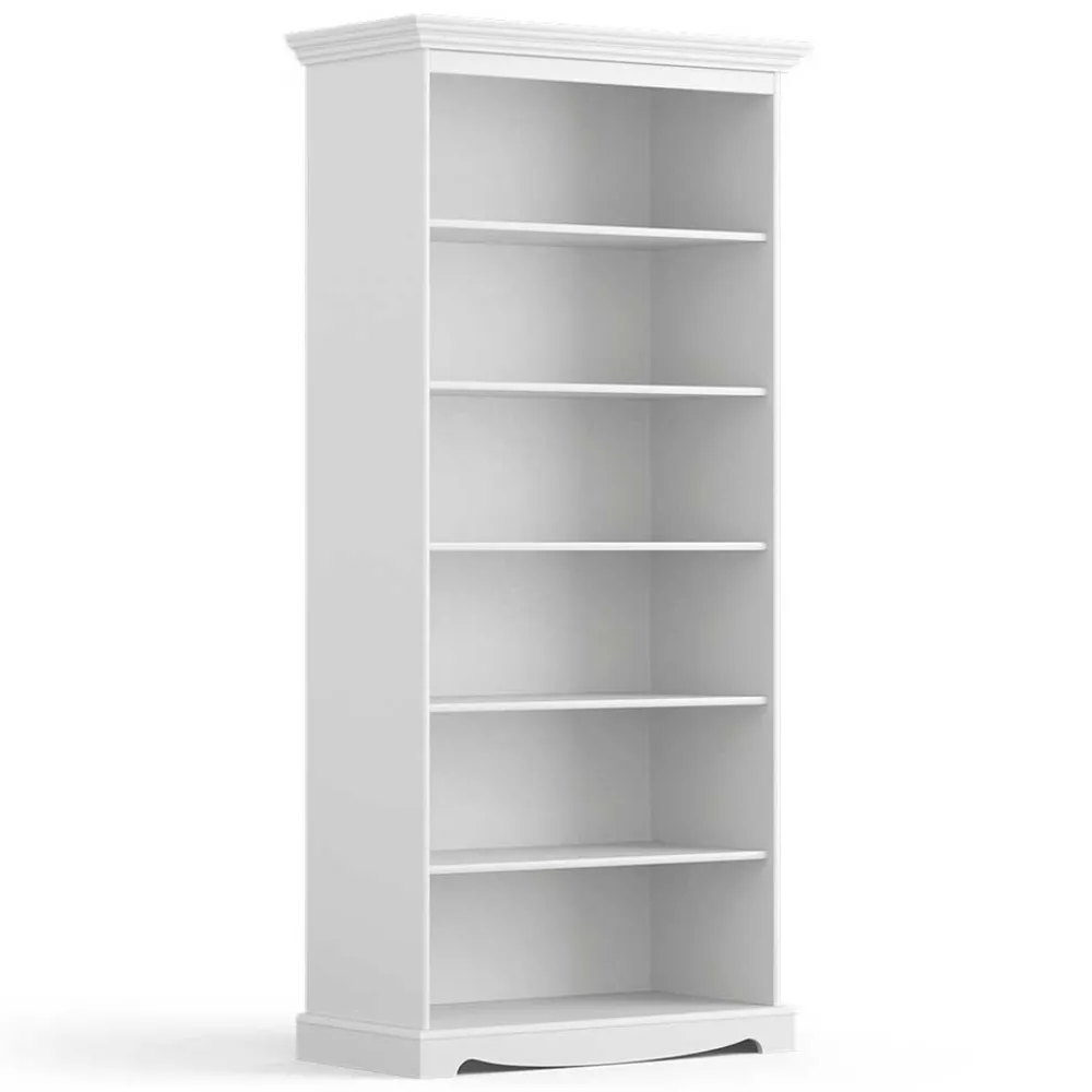 Wohnen Landhaus Bücherregal in Weiß lackiert - Indico