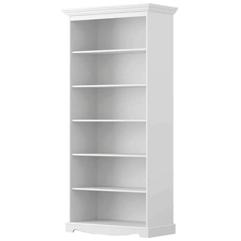 Wohnen Landhaus Bücherregal in Weiß lackiert - Indico