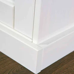 Wohnen Landhaus Büfett Schrank in Weiß mit Braun - Vatina