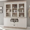 Wohnen Landhaus Buffet Schrank in Weiß Pinie Nedita 184 cm breit