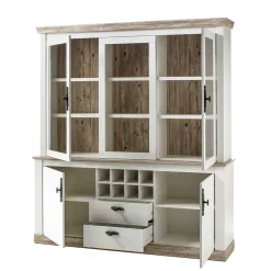Wohnen Landhaus Buffet Schrank in Weiß Pinie Nedita 184 cm breit