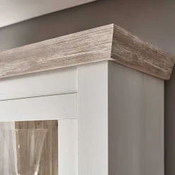 Wohnen Landhaus Buffet Schrank in Weiß Pinie Nedita 184 cm breit