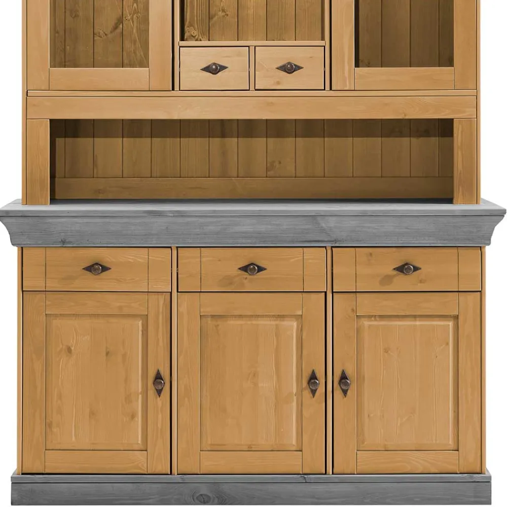 Wohnen Landhaus Buffetschrank aus Massivholz zweifarbig - Eshelas