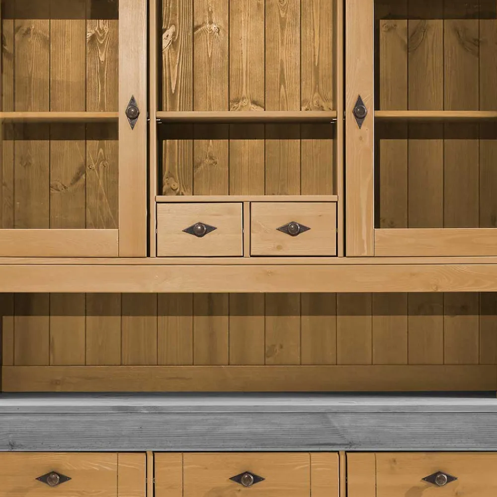 Wohnen Landhaus Buffetschrank aus Massivholz zweifarbig - Eshelas