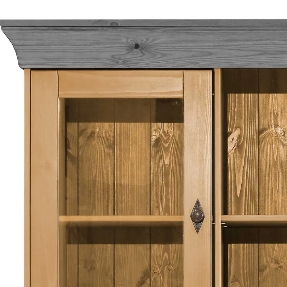 Wohnen Landhaus Buffetschrank aus Massivholz zweifarbig - Eshelas