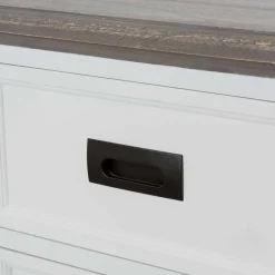 Wohnen Landhaus Buffetschrank in Weiß & Graubraun - Bleaks