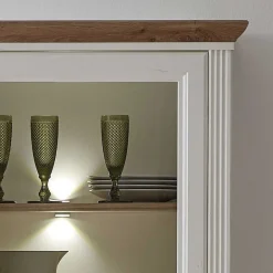 Wohnen Esszimmer-Vitrinen|Esszimmerschränke*Landhaus Buffetschrank mit Beleuchtung - Sinolita