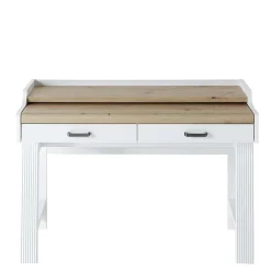 Wohnen Bürotische*Landhaus Computertisch in Weiß & Eiche - Mehady