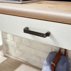 Wohnen Bürotische*Landhaus Computertisch in Weiß & Eiche - Mehady