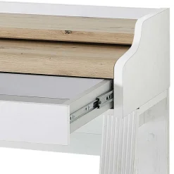 Wohnen Bürotische*Landhaus Computertisch in Weiß & Eiche - Mehady