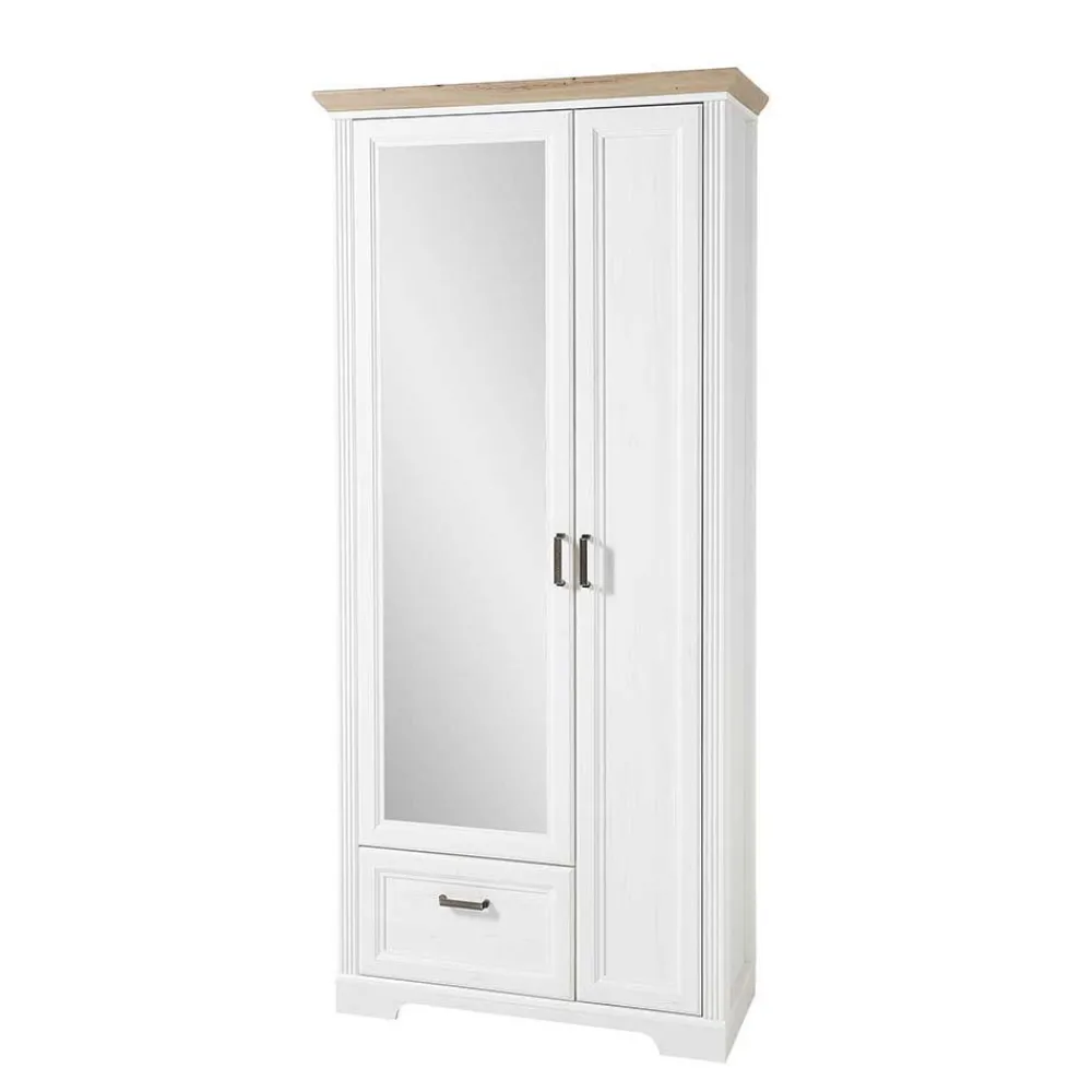 Wohnen Garderoben|Garderoben*Landhaus Dielen Set zweifarbig - Nurelcas (dreiteilig)