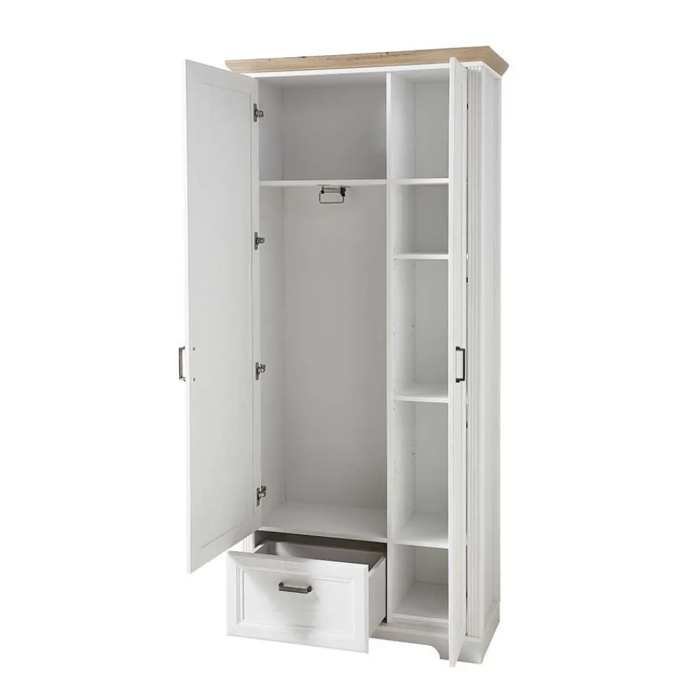 Wohnen Garderoben|Garderoben*Landhaus Dielen Set zweifarbig - Nurelcas (dreiteilig)