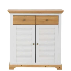 Wohnen Weiße Möbel|Glasmöbel*Landhaus Dielenmöbel Kombi - Axdonira (dreiteilig)