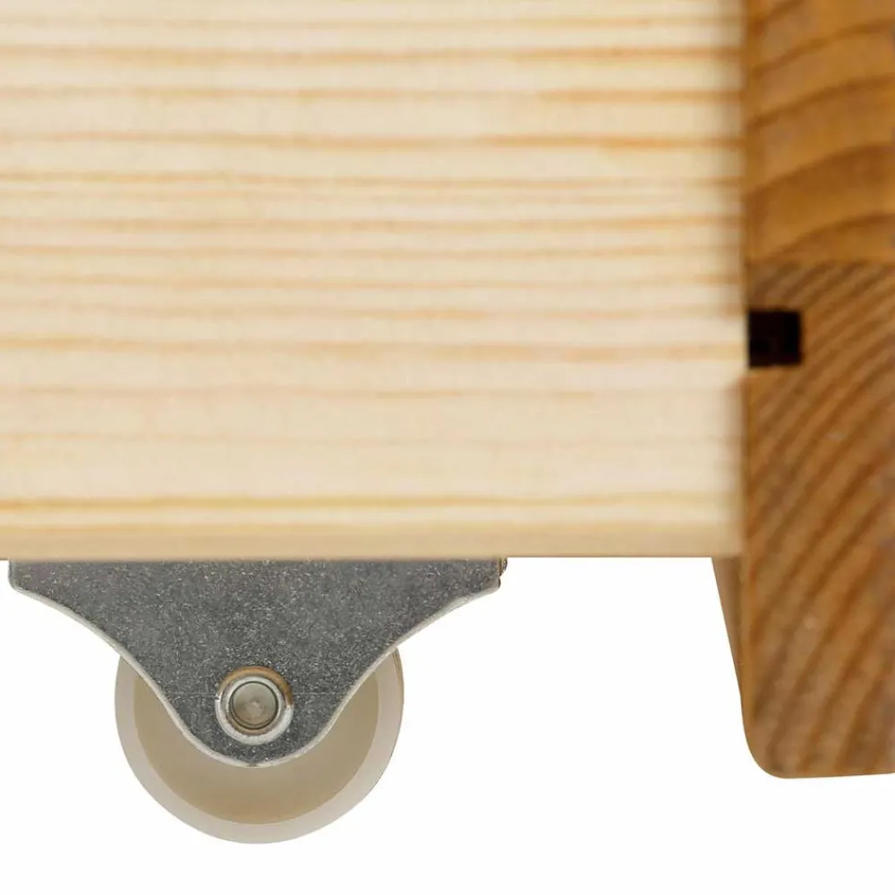 Wohnen Jugendbetten*Landhaus Doppelbett Set in Kiefer - Vocoja (dreiteilig)