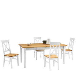 Wohnen Landhaus Essgruppe Lugon in Weiß (fünfteilig)