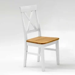 Wohnen Küchen-Essgruppen|Esszimmer Komplett*Landhaus Essgruppe Sibiuta in Weiß Kiefer massiv (vierteilig)