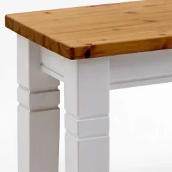 Wohnen Küchen-Essgruppen|Esszimmer Komplett*Landhaus Essgruppe Sibiuta in Weiß Kiefer massiv (vierteilig)