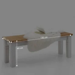 Wohnen Küchen-Essgruppen|Esszimmer Komplett*Landhaus Essgruppe Sibiuta in Weiß Kiefer massiv (vierteilig)